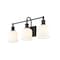Z-Lite Bryant 3 Light Vanity, Matte Black & Matte Opal 733-3V-MB - alternate 1